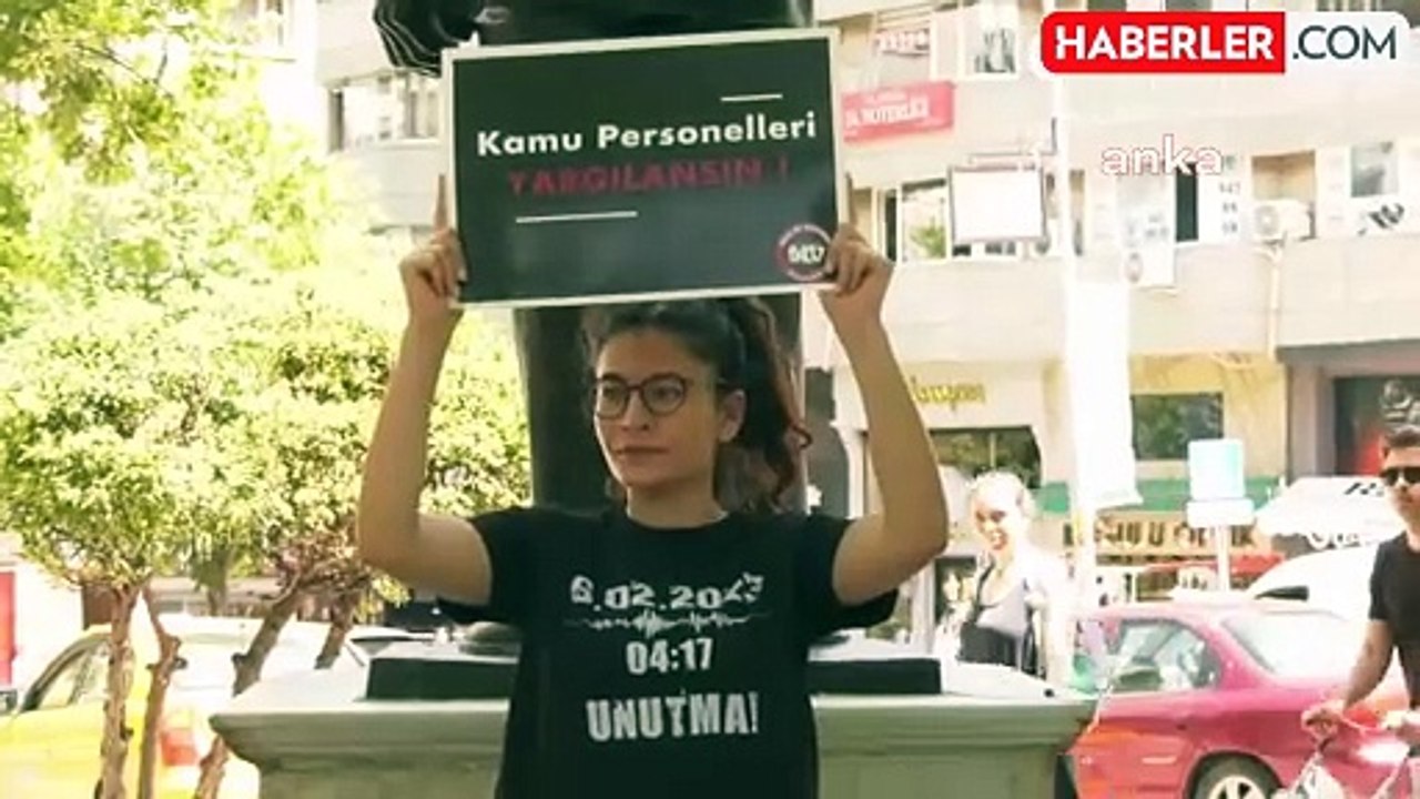 Depremde yakınlarını kaybeden Döne Kaya adalet nöbetini sürdürüyor