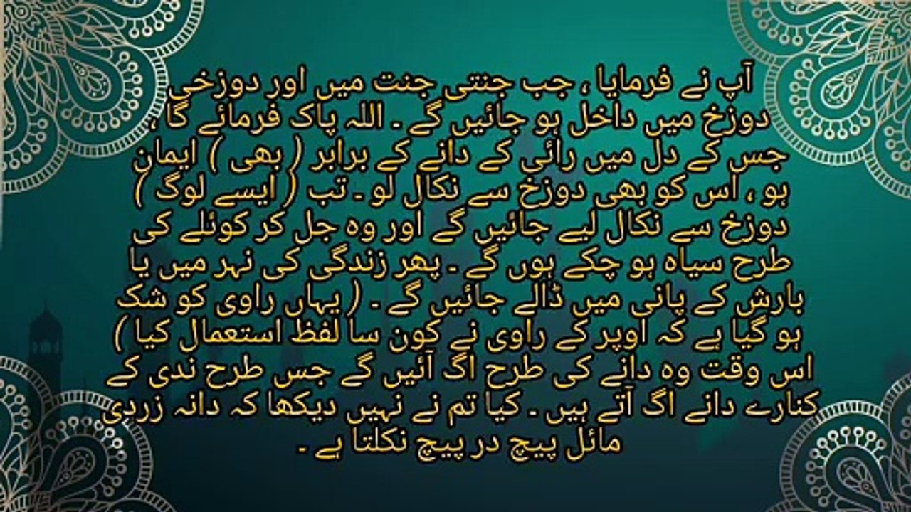 People of Paradise will enter Paradise and the people of Hell will enter Hell | Islamic Expressions