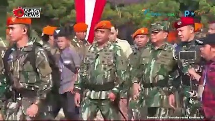 Momen Menhan Prabowo Diangkat Sebagai Warga Kehormatan Komando Pasukan Gerak Cepat