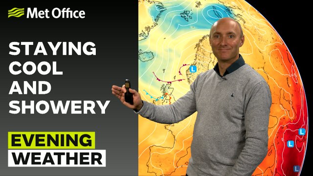 Met Office Evening Weather Forecast 08/06/24 - Showers overnight in the north