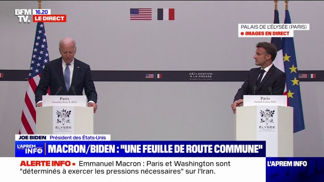 Emmanuel Macron, en présence de Joe Biden: Nos deux pays sont déterminés à exercer les pressions nécessaires contre l'Iran