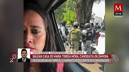 Balean casa de la excandidata María Teresa Mora en Michoacán