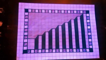 3d drawing stairs on paper for beginners