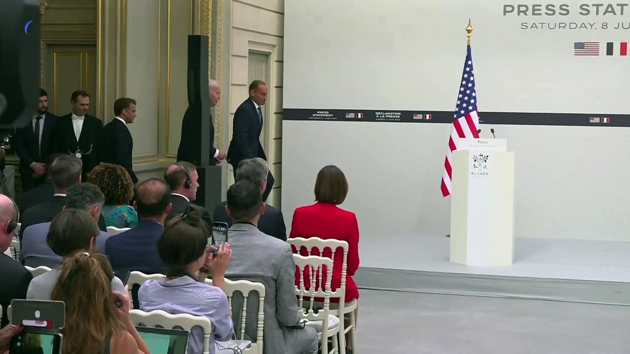 Biden in Paris: 'Die USA stehen fest an der Seite der Ukraine'