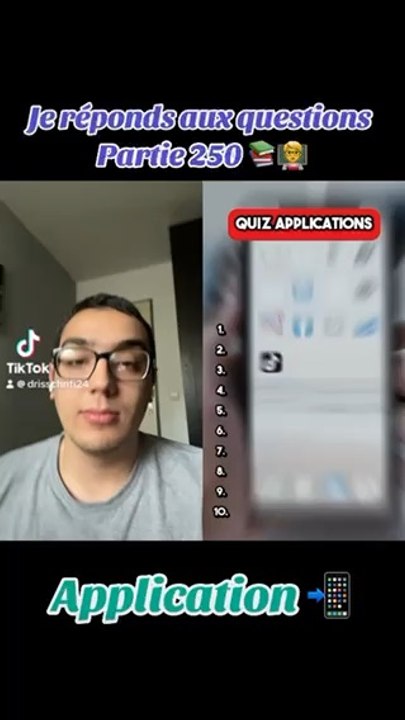 Je réponds aux questions PARTIE 250 (application)‍