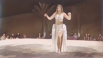 Belly_Dancer_Dubai cartoonized"تألق مع رقص البطن: فن وجمال"