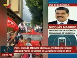 Pdte. Maduro saluda y felicita al pueblo del edo. Aragua por movilización del pasado 7 de junio