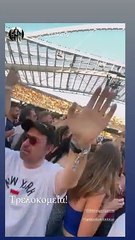 Ο Λάμπρος Κωνσταντάρας και ο Θέμης Γεωργαντάς στους Coldplay