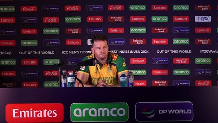 South Africa's David Miller reacts to their nailbiting win over Netherlands at T20 World Cup