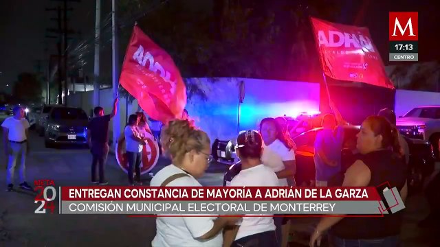 Adrián de la Garza recibe la constancia de mayoría como alcalde electo de Monterrey