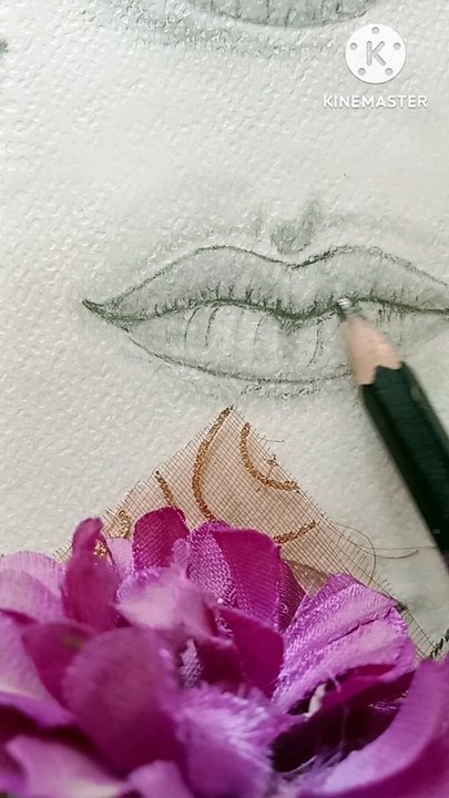 How to draw realistic lips drawing/lips drawing