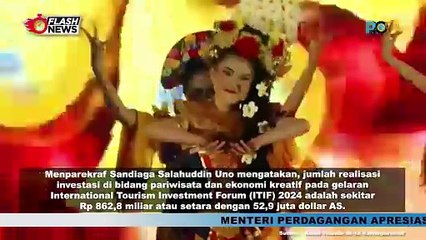 Sukses Gelar International Tourism Investment Forum 2024, Kameparekraf Bakal Realisasikan Dana 800 Milyar untuk Pariwisata dan Industri Kreatif