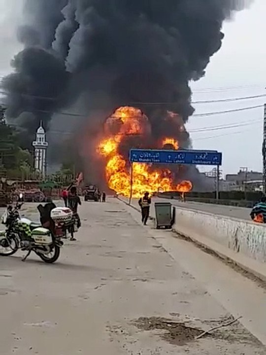 Fire on road