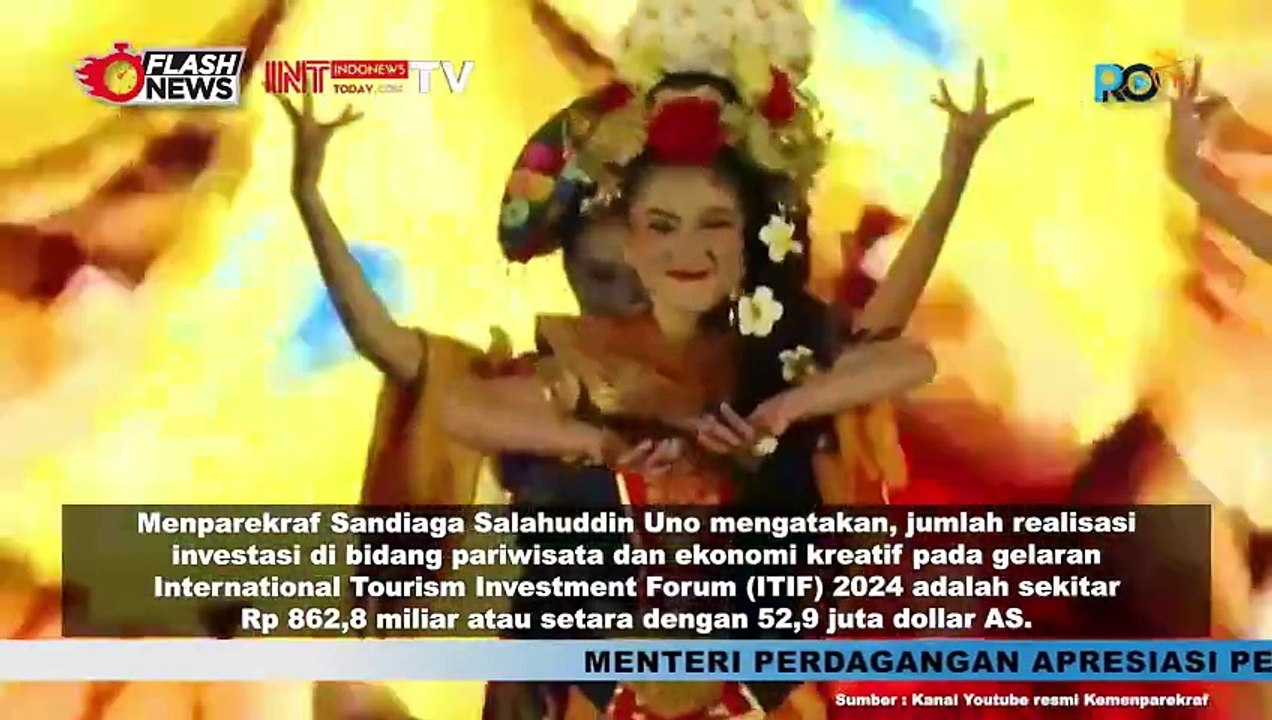 Sukses Gelar International Tourism Invesment Forum 2024, Kemenparekraf Bakal Realisasikan Dana 800 Milyar Untuk Pariwisata Dan Industri Kreatif
