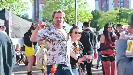 Duncan James from boy band Blue and others take to the stage for Wolverhampton Pride