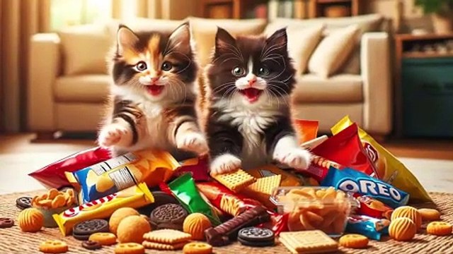 Naughty Kittens Hurt Mother Cat