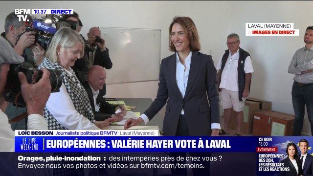 Élections européennes: Valérie Hayer a voté à Laval, en Mayenne