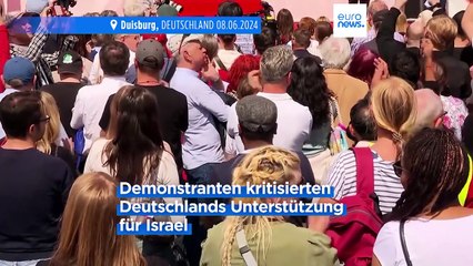 Olaf Scholz wird bei Kundgebung von pro-palästinensischen Demonstranten beschimpft