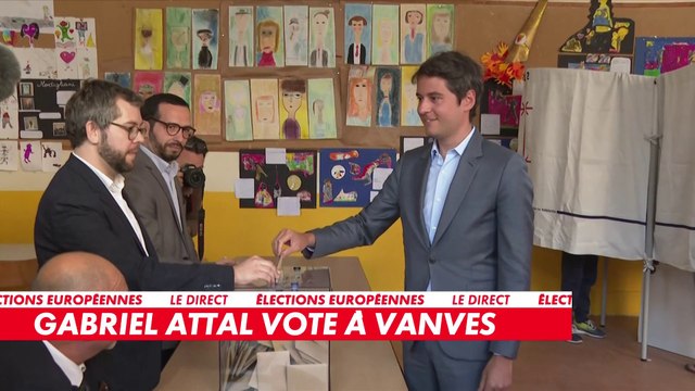 Élections européennes : Gabriel Attal vote en direct à Vanves
