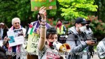 Gaza War: 'Red Line' Rally in Front of White House, Criticism of President Biden