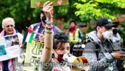 Gaza War: 'Red Line' Rally in Front of White House, Criticism of President Biden