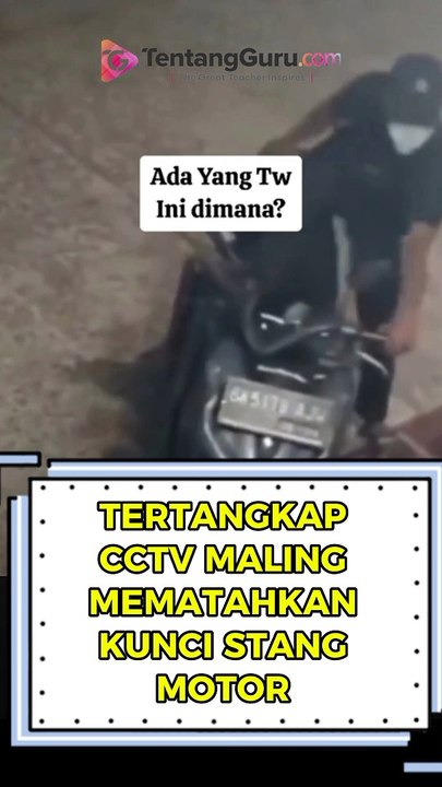 TERTANGKAP CCTV MALING MEMATAHKAN STANG MOTOR MATIC