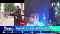 ¡Golpe al crimen en Surco! Así fue cómo policías y serenos frustraron el robo de una camioneta