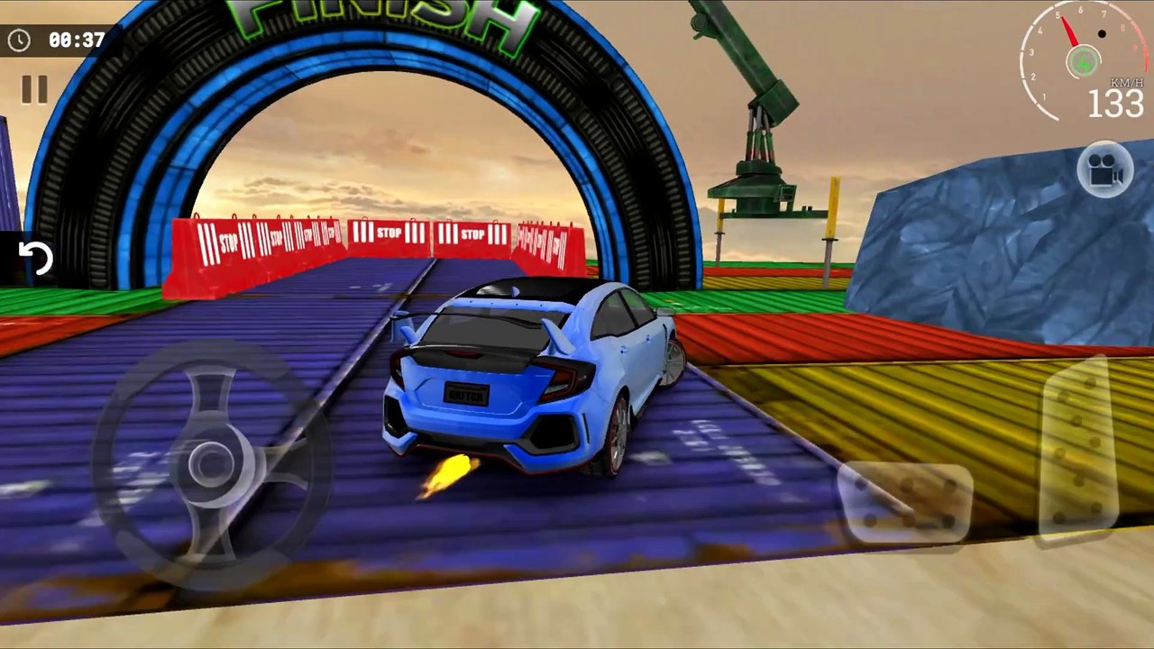 Racing Car Ramp 3D - Hard Level Android & iOS | GT Mega Car Ramp