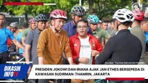 Liburan, Presiden Jokowi dan Iriana Ajak Jan Ethes Bersepeda di Kawasan Sudirman-Thamrin, Jakarta