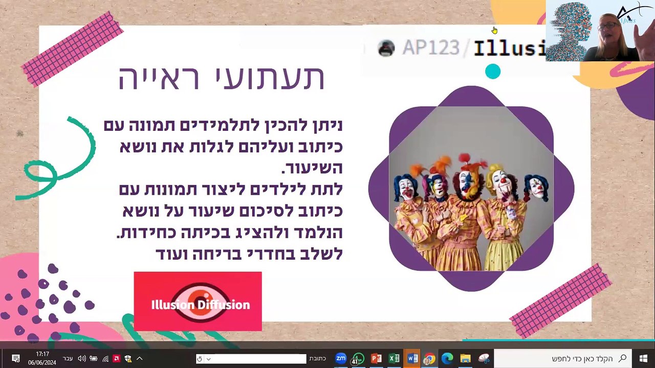 יצירת תמונות בבינה מלאכותית ושילובם בהוראה (9_5) - 6/6/24