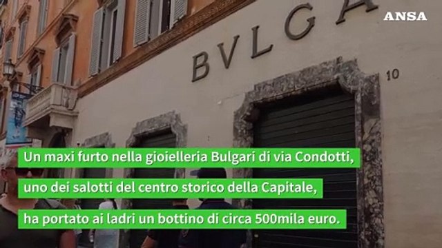 Maxi furto da Bulgari a Roma, bottino da 500mila euro