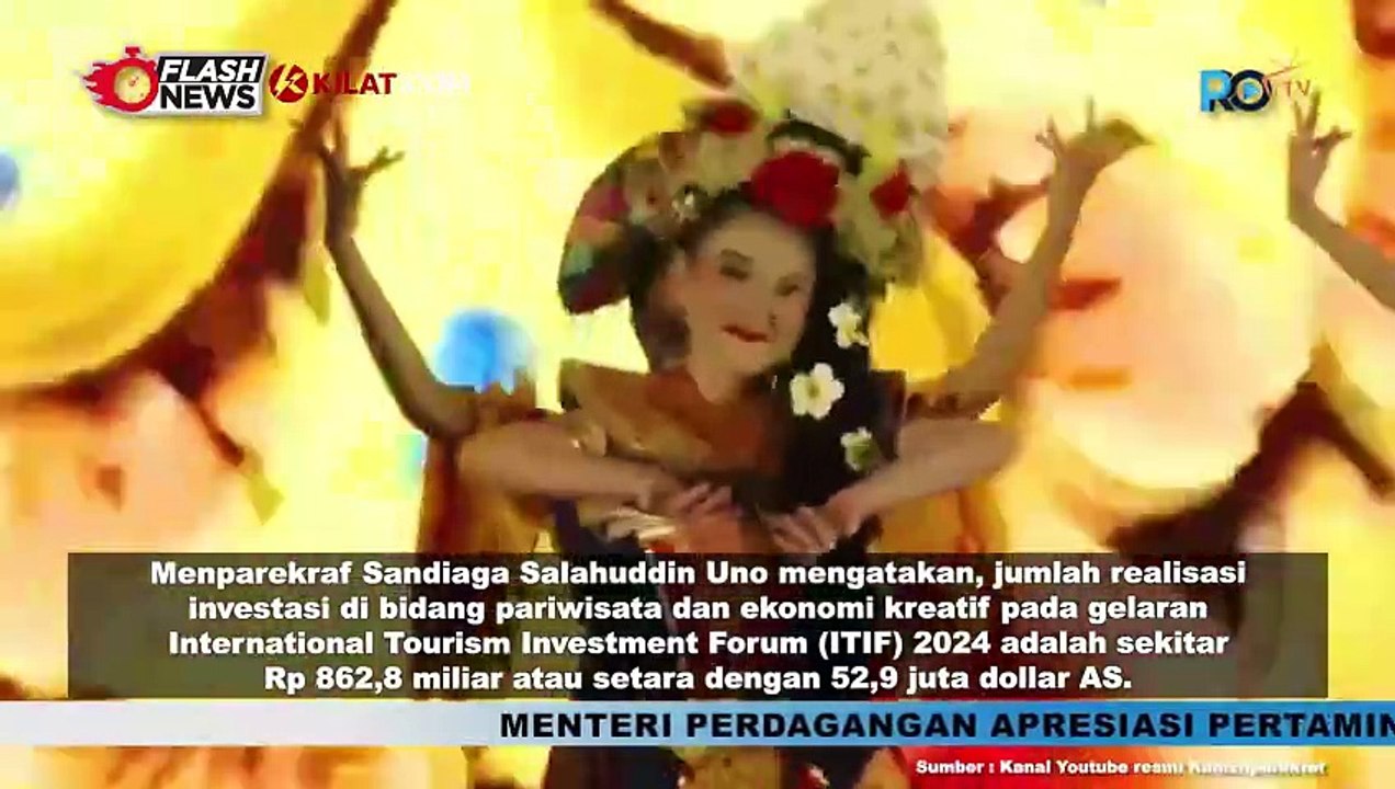 Sukses Gelar International Tourism Investment Forum 2024, Kemenparekraf Bakal Realisasikan Dana 800 Milyar untuk Pariwisata dan Industri Kreatif