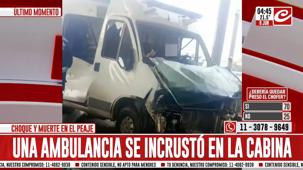 Trágico accidente en peaje: mujer fallece tras ser impactada por una ambulancia