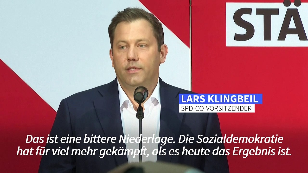 SPD-Chef: 'Das ist eine bittere Niederlage'
