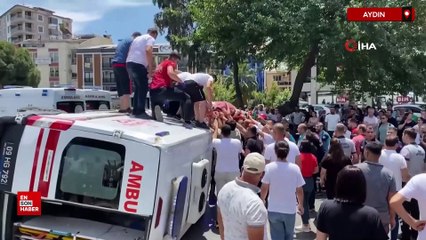 Aydın'da hasta taşıyan ambulansın devrildiği kazanın kamera görüntüleri