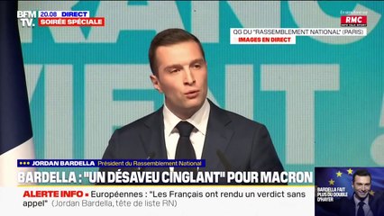 "C'est le jour 1 de l'après-Macron qu'il nous appartient de bâtir": Jordan Bardella réagit après être arrivé en tête aux européennes