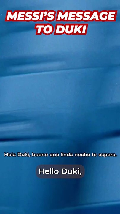 Messi's message to Duki