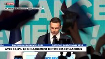Jordan Bardella, sur les premières estimations des élections européennes : «Emmanuel Macron est ce soir un président affaibli» et il demande la dissolution