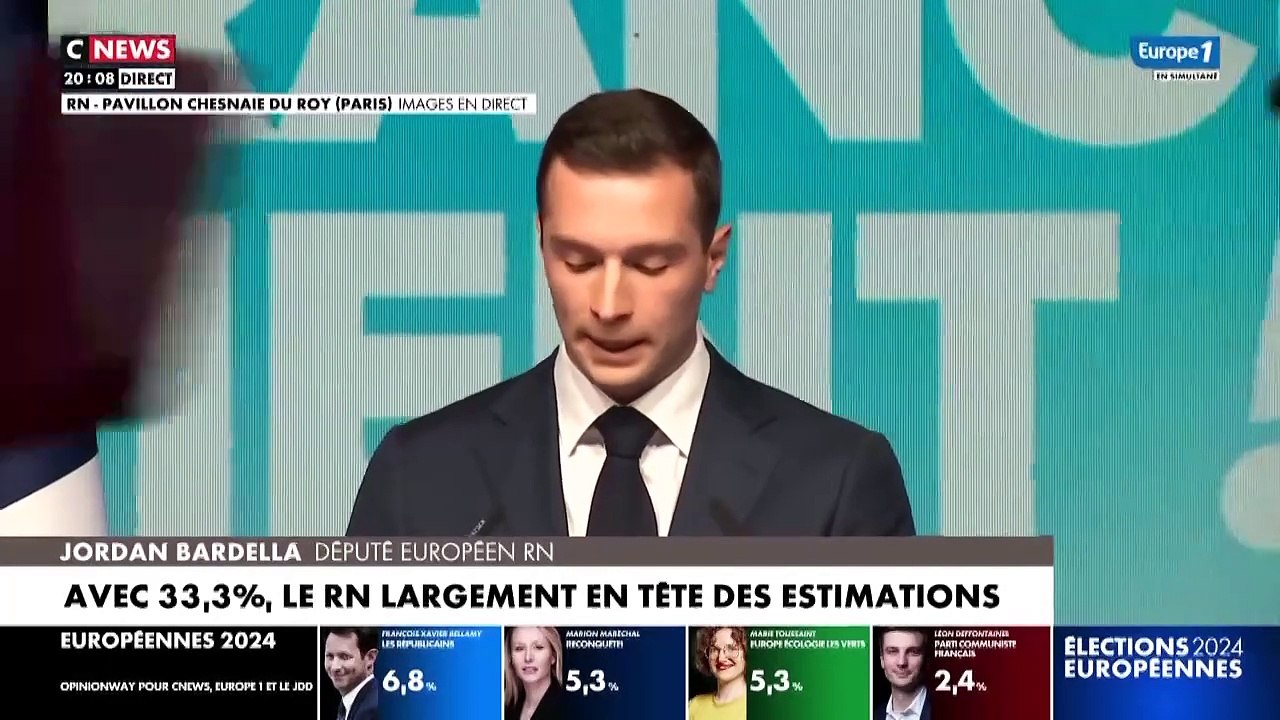 Européennes 2024 : Jordan Bardella demande l'organisation de nouvelles élections législatives