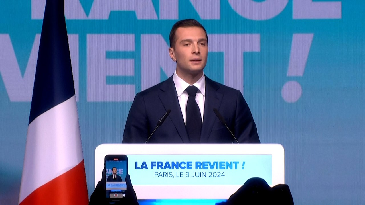 Elections européennes : la réaction de Jordan Bardella (RN), arrivé en tête