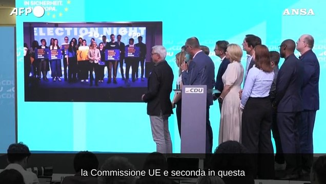 Europee Germania, Merz: La Cdu ha vinto le elezioni, grave sconfitta per Scholz
