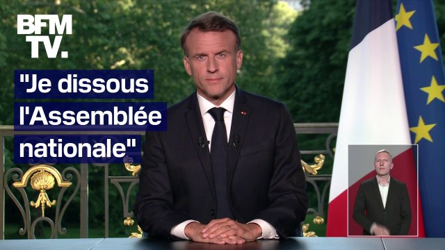 Emmanuel Macron dissout l'Assemblée nationale: le discours du président en intégralité
