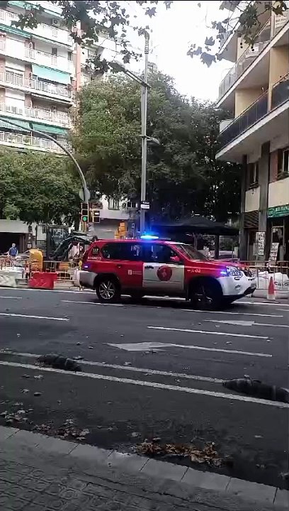 Incendio en un bloque de pisos de Barcelona
