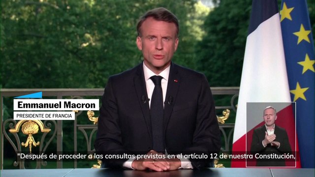 Macron convoca elecciones legislativas en Francia tras la victoria de Le Pen en las europeas