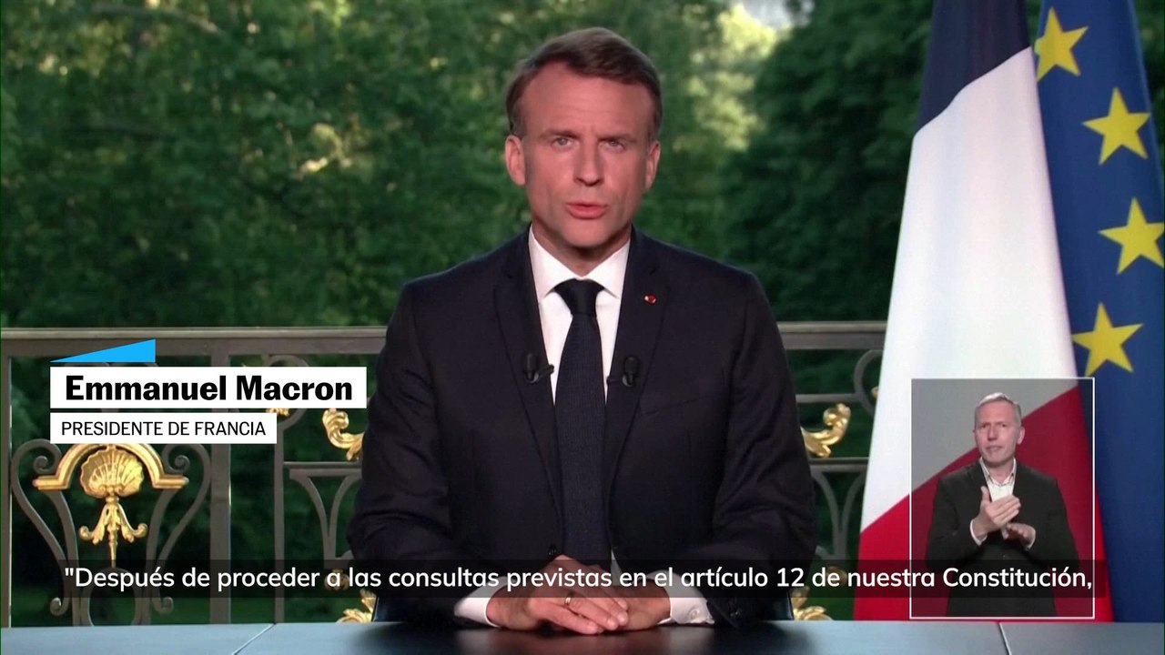 Macron convoca elecciones legislativas en Francia tras la victoria de Le Pen en las europeas