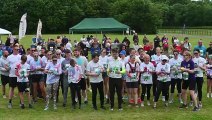 Footballer Marc Albrighton runs in West Bromwich at the Smile for Joel  charity event.