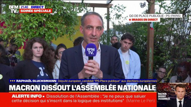 Dissolution de l'Assemblée nationale: Raphaël Glucksmann appelle au rassemblement d'une alternative sociale, écologique, démocratique et pro-européenne pour les élections legislatives à venir