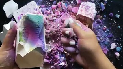 Vibrantly Colorful Dyed and then Undyed Gym Chalkcrispy crunchy just watch#asmr #dyedgymchalk