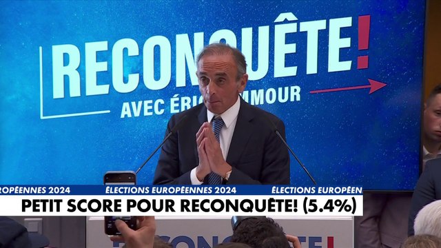 Eric Zemmour : «Nous devrions avoir cinq élus au Parlement européen»