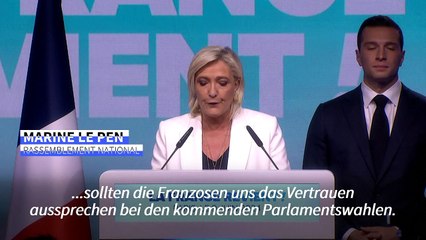 Le Pen: "Wir sind bereit, die Macht auszuüben"